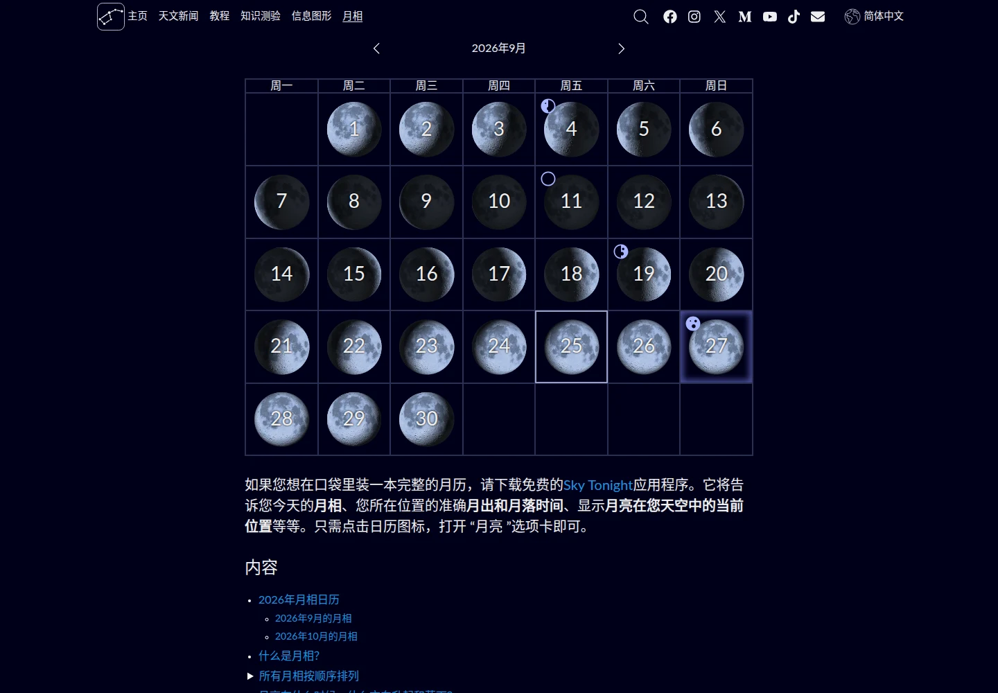 9 月 27 日的页面读数